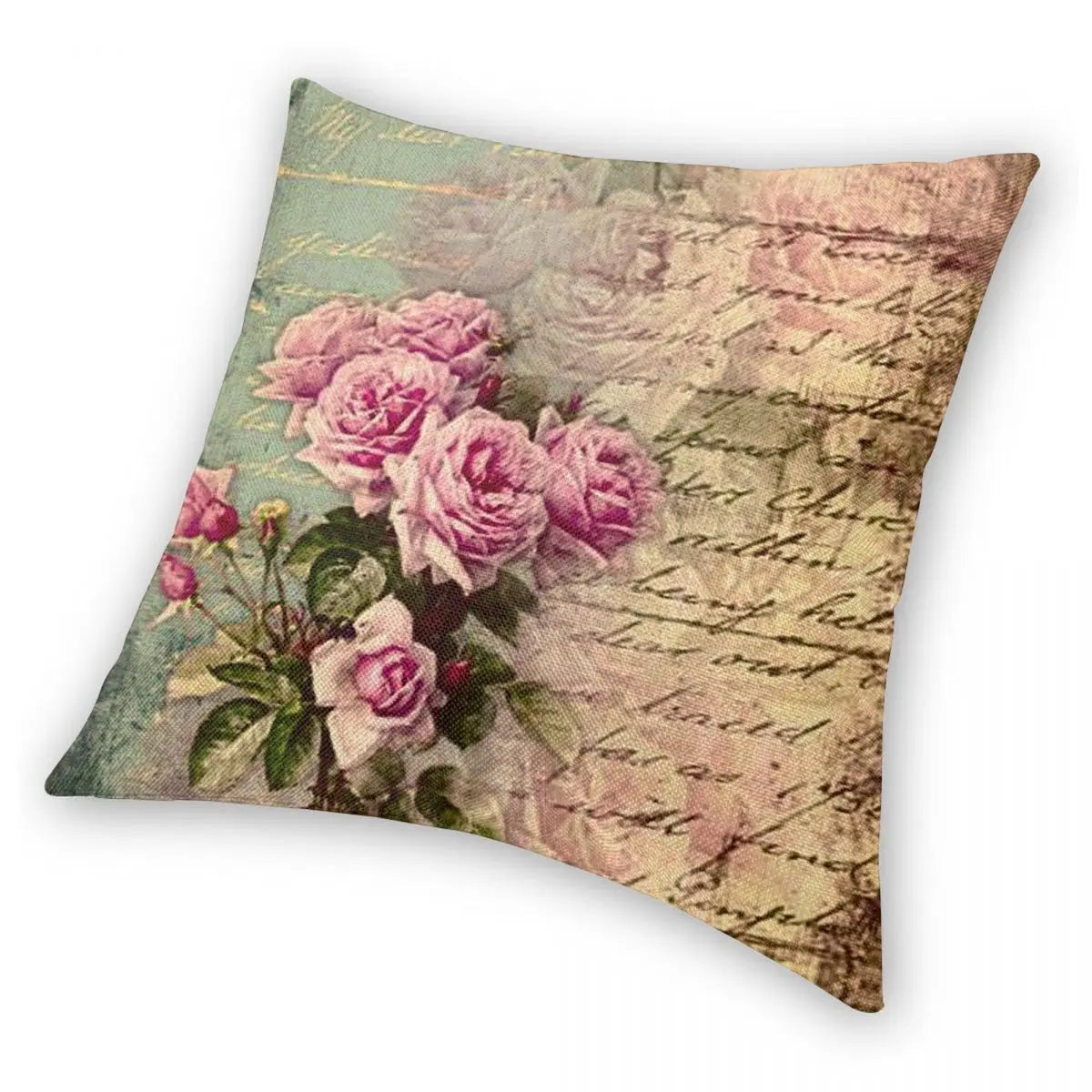 French Country Chic Collage Square Pillowcase Polyester Cushion Cover 45x45