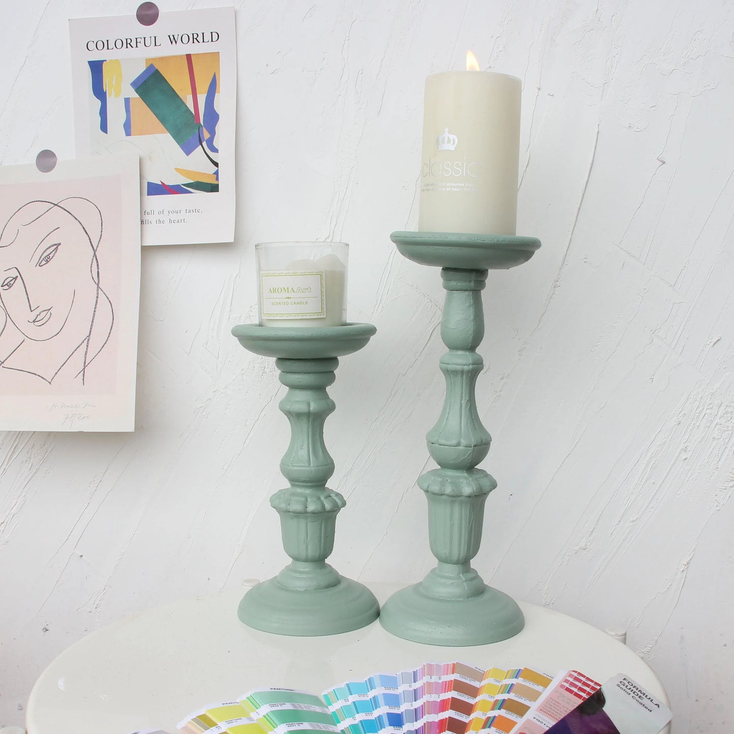 Candelabrum Wooden Pattern Design - Multiple colours