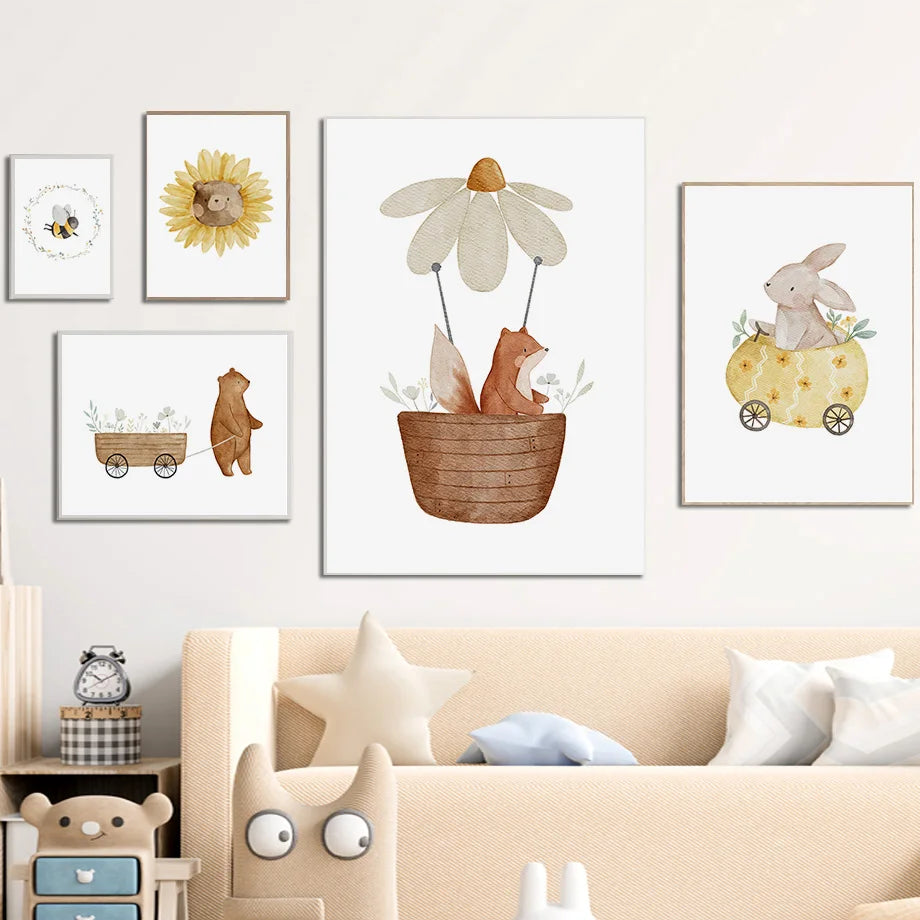 Charming Nursery Canvas Prints (Frame not included)