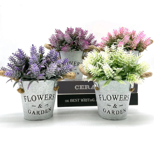 Artificial Flowers Simulated Eucalyptus Lavender Potted Plant For Decorating Home