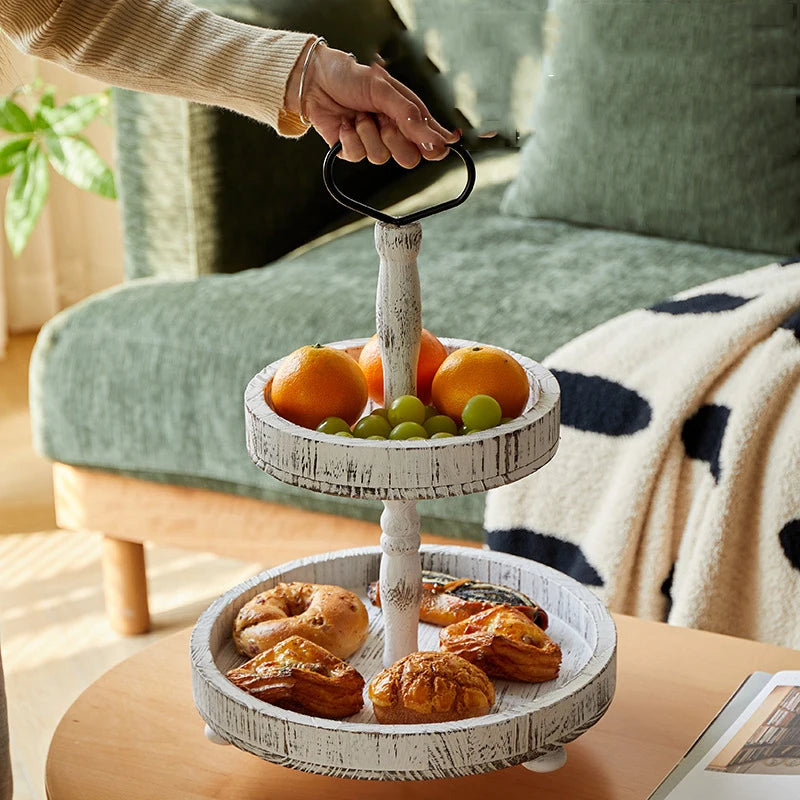 Tiered tray 1PC round for home use