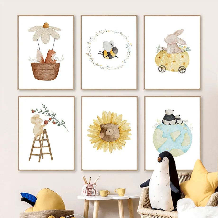 Charming Nursery Canvas Prints (Frame not included)