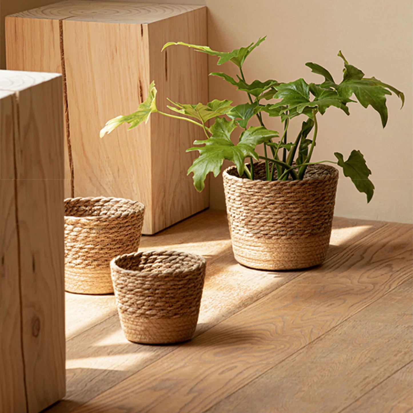 Straw Weaving Flower Plant Pot Basket